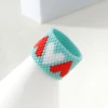 KELITCH Miyuki Ring Fashion Gift Jewelry Miyuki Seed Bead Band Geometric Woven Native Style Finger Rings for Women 3