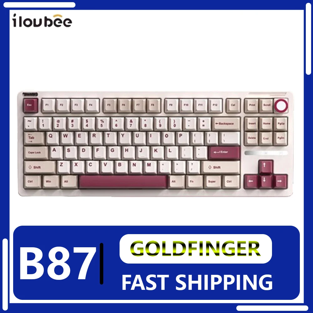 

ILovbee B87 Mechanical Keyboard Three Mode Wireless Bluetooth Customized Hot Swap Gasket Gaming Keyboard PC/MAC/WIN Man Gifts