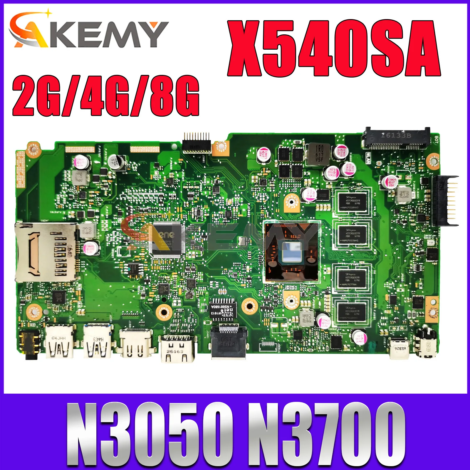 X540SA ноутбук, телефон F540SA R540SA A540S, системная плата ноутбука N3050 N3150 N3700 CPU 2G/4G/8G RAM