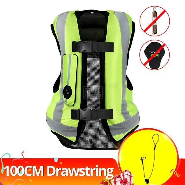 New Motorcycle Jacket Motorcycle Air Bag Vest Moto Air-bag Vest Motocross Racing Riding Airbag System Airbag CE Protector Green Air Bag Vest