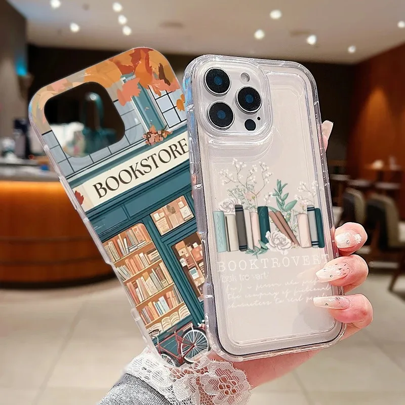 Transparent Floral Print Shockproof Phone Case - Soft Protective Cover