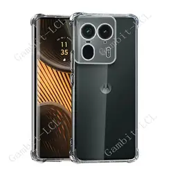 Motorola Edge 50 Ultra Shockproof Silicone Ring Holder Phone Case - 6.7'' for Moto X50 Ultra (TPU Case Clear)