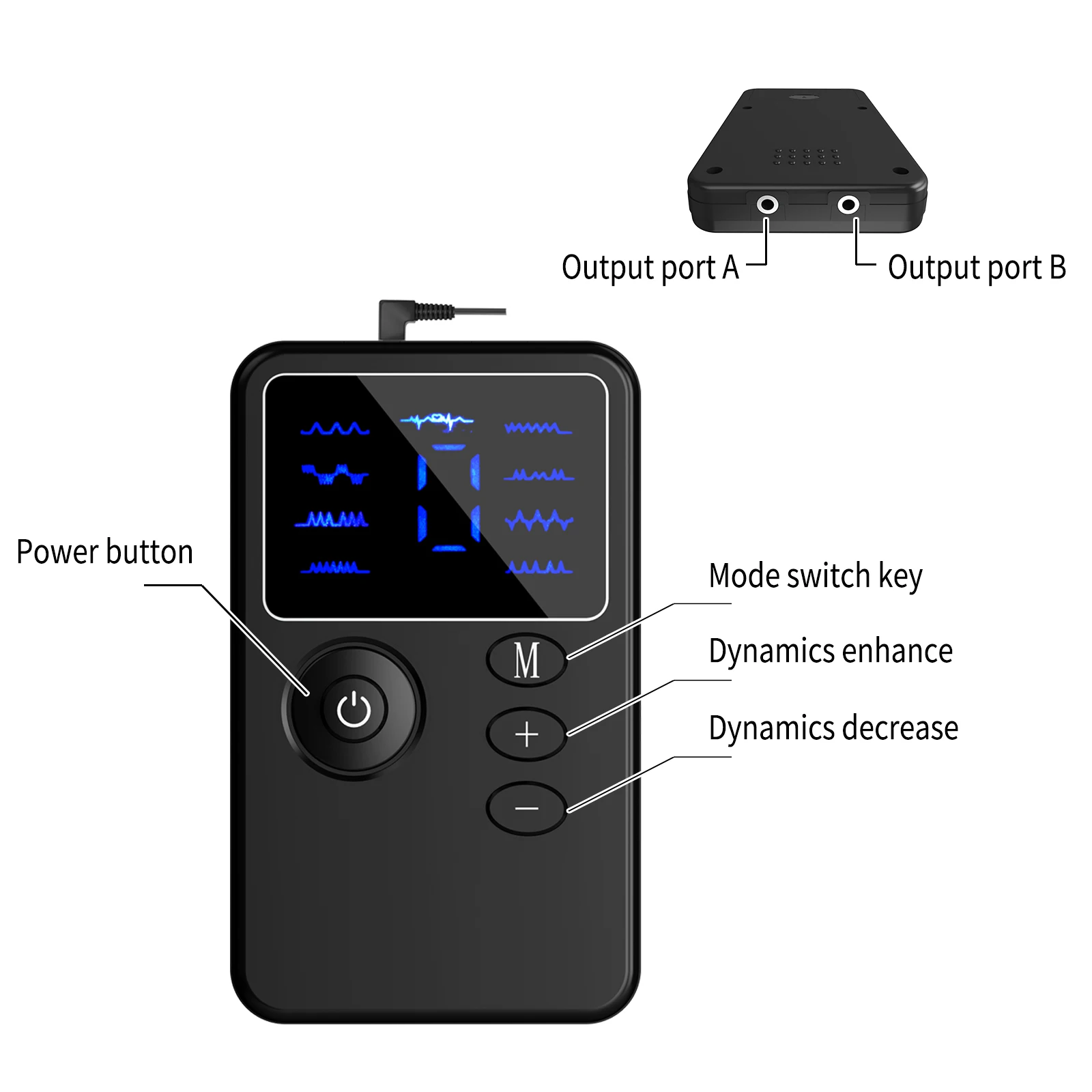 Electro Sex Toys Electric Sex Toys 5 Style Dual Output Electric Shocker Host Accessorie Electro Sex Medical Therapy Power Box E-Stim Control Cock Ring Anal Plug