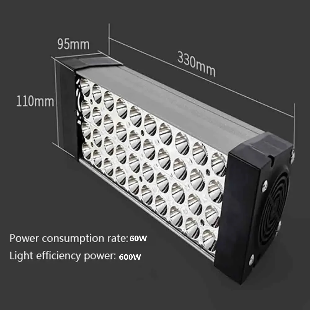 600W UV Ultraviolet Curing Lamp 365nm 395nm 405nm Glue Resin Green Oil Solder PCB board Coating LCD Screen Paint Varnish Curing