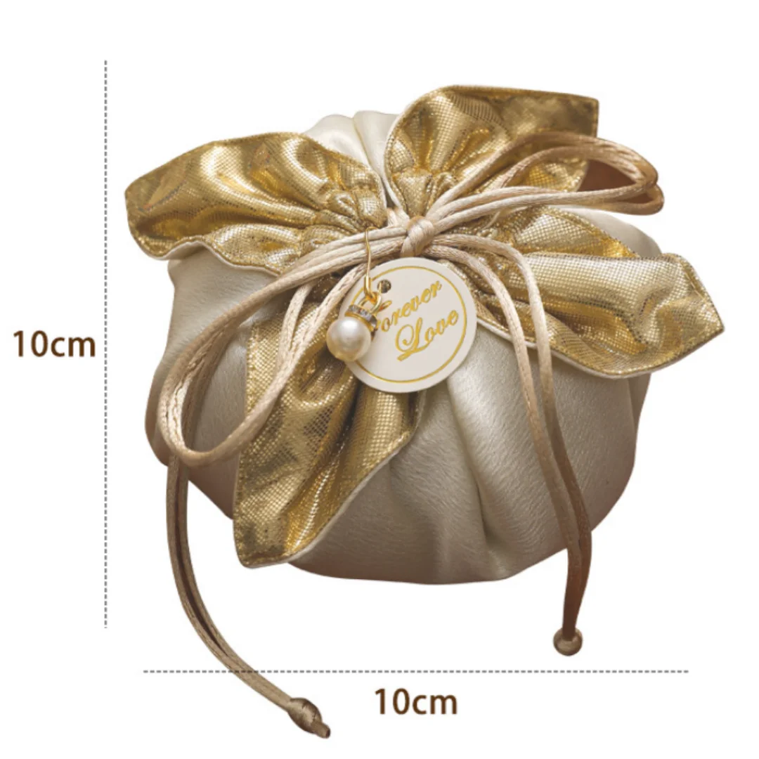 Silk Wedding Candy Drawstring Bag Candy Box Wedding Gift Bag Wedding Gift Box Candy Cloth Bag For Wedding Birthday Party