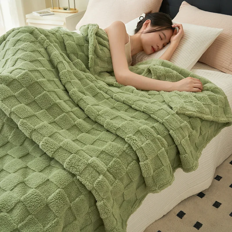 

Parakoma Air Conditioning Blanket Sofa Small Blanket Nap Office Waffle Throw Blanket Bedding Nap Shawl Blanket