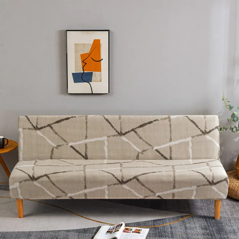 2024 new style folding sofa bed cover sofa covers spandex stretchdouble seat cover slipcovers for living room geometric print 4