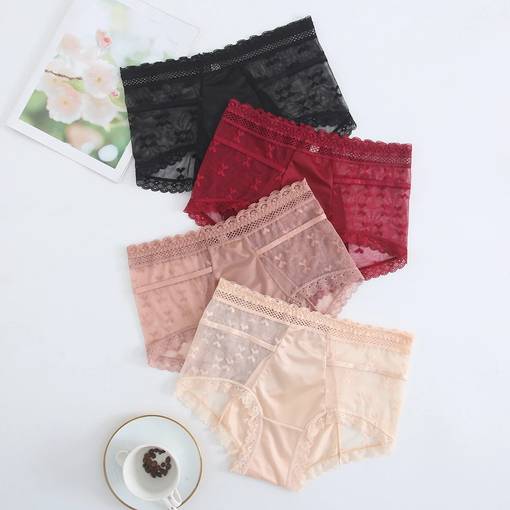 

Women Panties High Waist Push Up Butt Lift Lace Sexy Underwear Transparent Lingerie Briefs Comfort Underpants Plus Size M-XXL