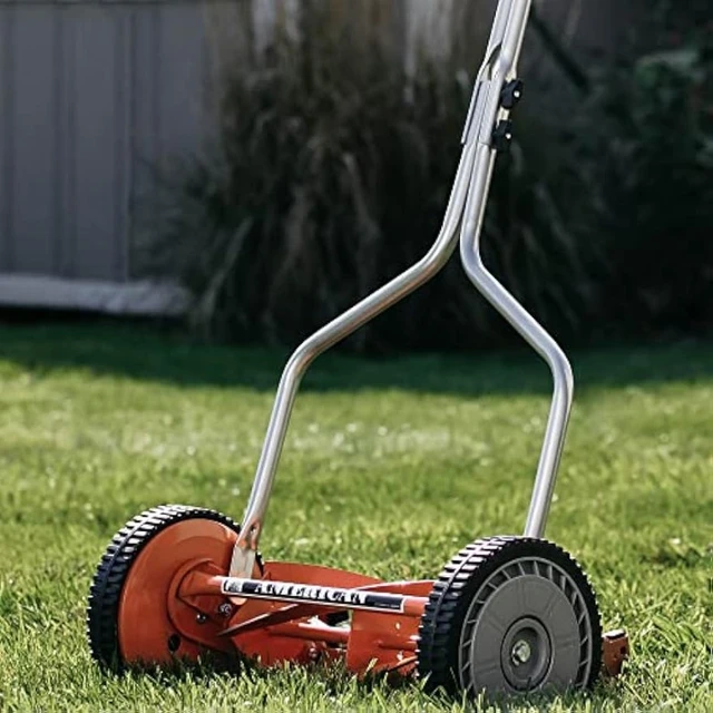 14-Inch 4-Blade Push Reel Lawn Mower, Red - AliExpress