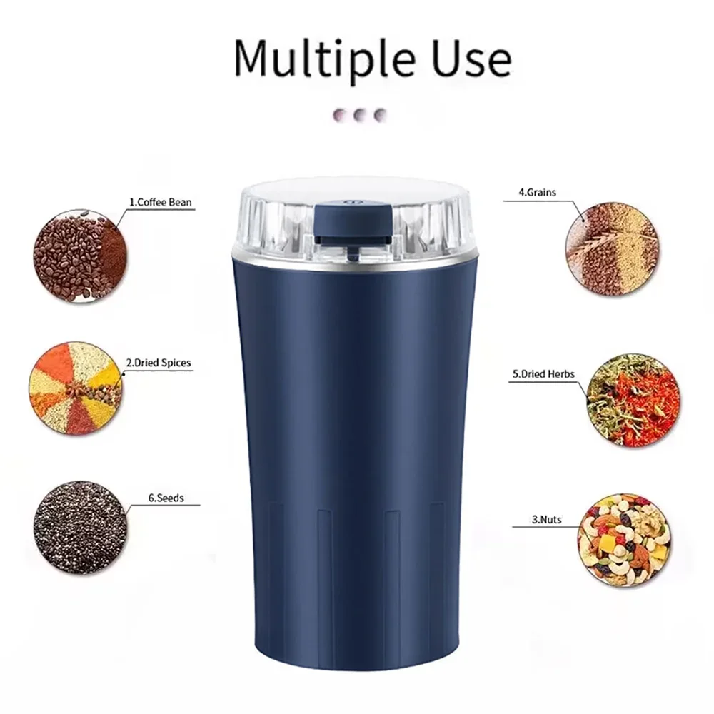 Electric Grain Grinder 8 Blades Coffee Beans Grinders 300W Stainless Steel Nuts Bean Grain Mill Herbs Grinding Machine 110V/220V 1