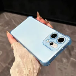 Matte Anti - Drop Protective Phone Case - Full Coverage Cover for Redmi Note 14 Pro 4G (Global) (Blue)
