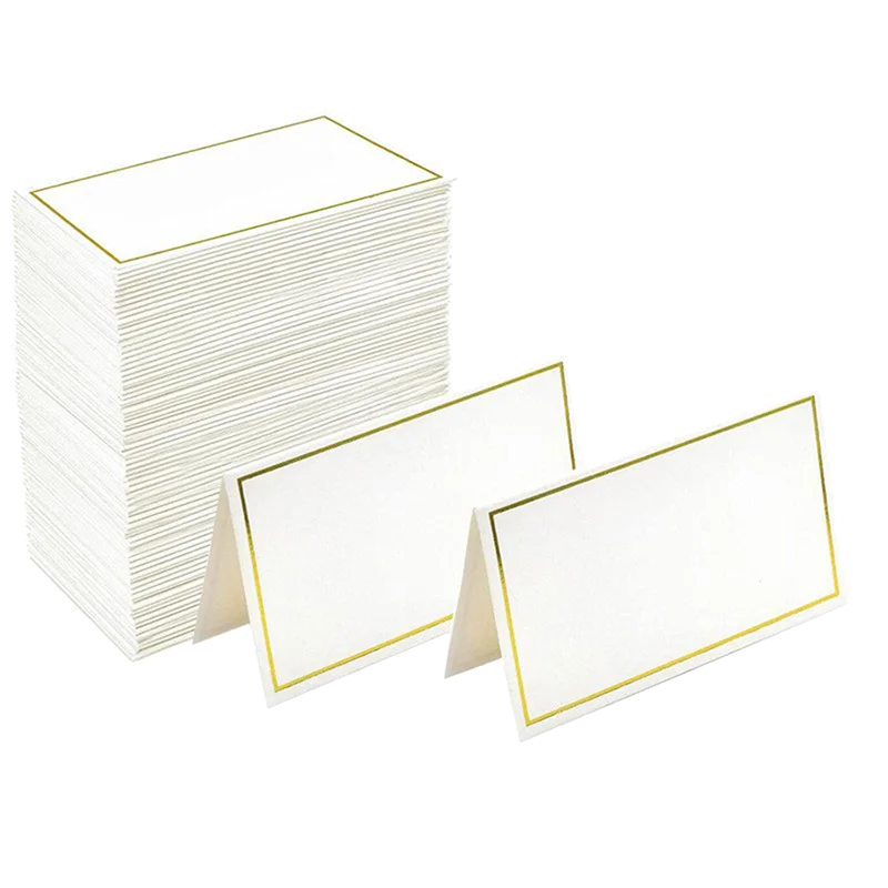 Wedding Name Cards 50pcs Gold Foil Table Card Wedding Name Guest Card Seat Name Card