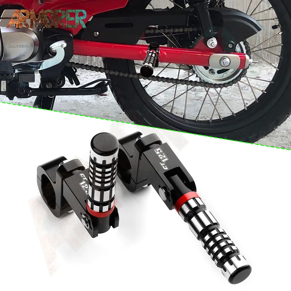 

Motorcycle Accessories CNC Aluminum Foot Peg Pedal Passenger Rearsets For Honda CT125 Trail 125 Hunter Cub CT 125 2021-2024