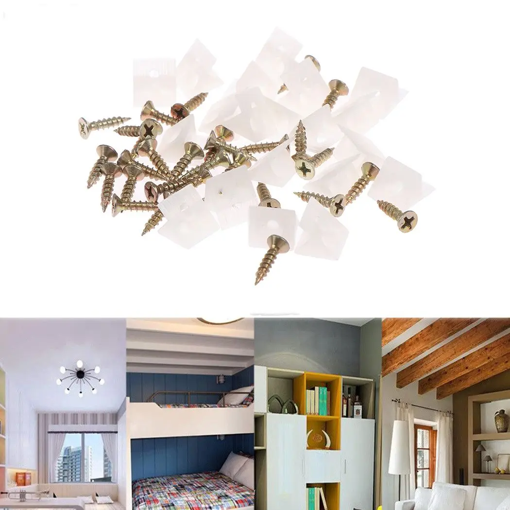 Furniture Hardware Drawer Wedges Angle Bracket Furniture Chest Drawer Sagging Repair Screw Kit 50pack for furniture hardware,angle bracket,angled furniture hardware,angle connector,drawer wedges