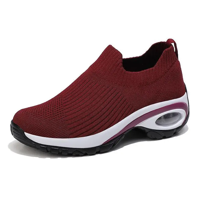 Wedge Platform Sneakers Women New Fashion Casual Sport Shoes Ladies Air Cushion Running Mesh Breathable Women Vulcanized Shoes