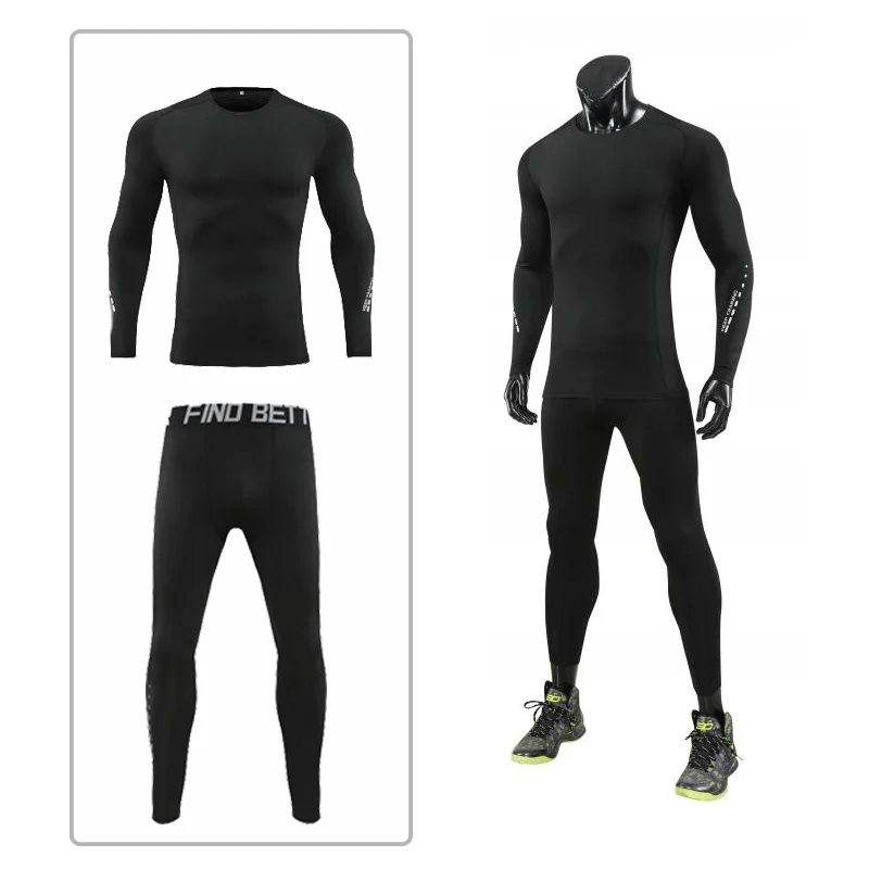 

Men Bodybuilding Sportswear Clothes Fitness Suit Workout Pants Gym Muscle Elastic Compression Tights Skinny Running Tracksuit