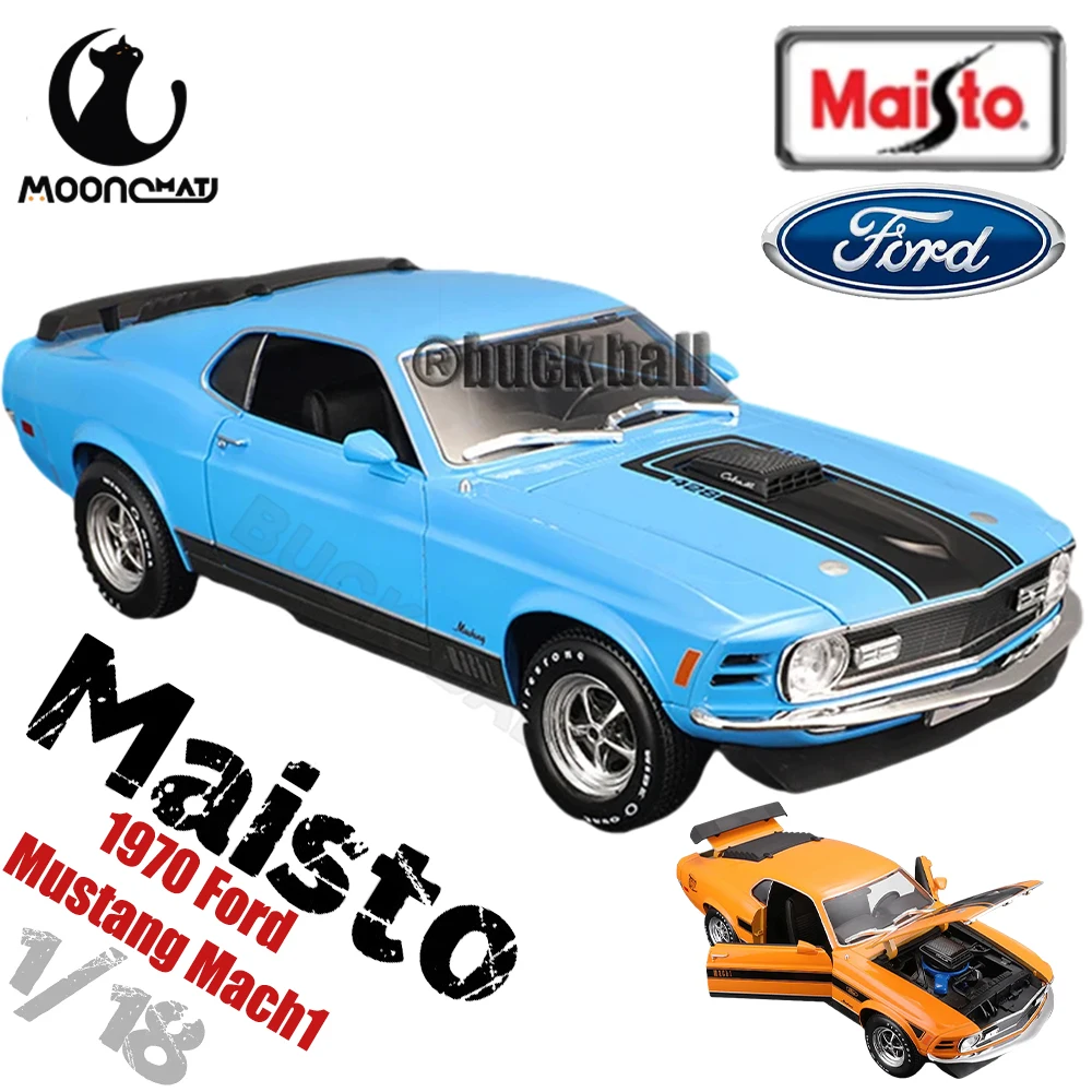 

Maisto 1/18 1970 Ford Mustang Mach1 Cars Model Machine1 Alloy Luxury Vehicle Die-cast Cars Model Toy Collection Gift For Kids