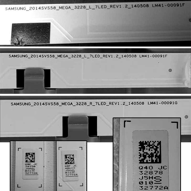삼성 HG58AC570 HG58AE570 UA58H5200AK UA58H5200AR UA58H5200AW 백라이트 스트립 DMGE-580SMA/580SMB-R3 LM41-00091F 용 TV의 LED