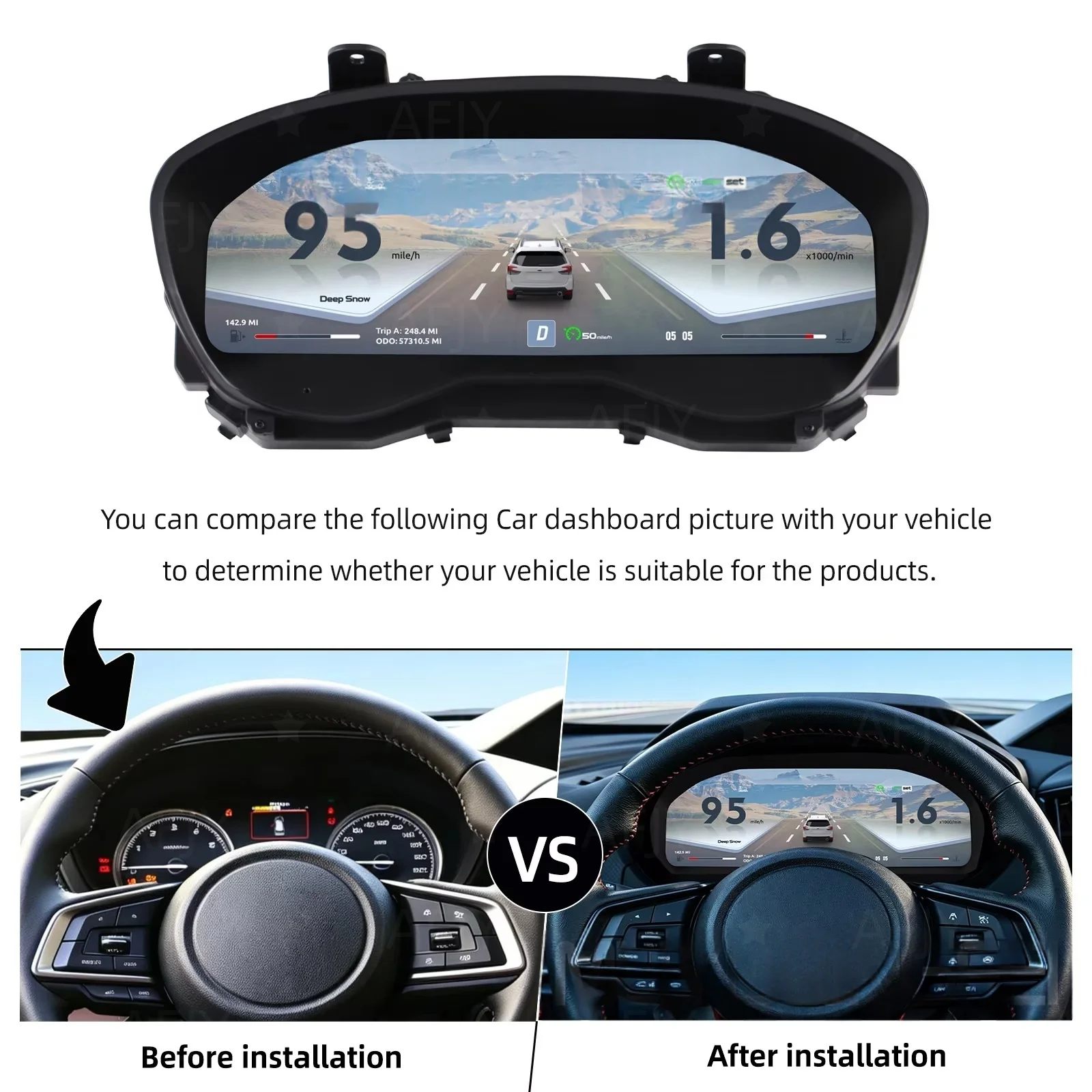 Pantalla Digital de Rendimiento para Subaru Forester 2019~2024, Conexión Directa, Panel de Instrumentos Digital Denali 1