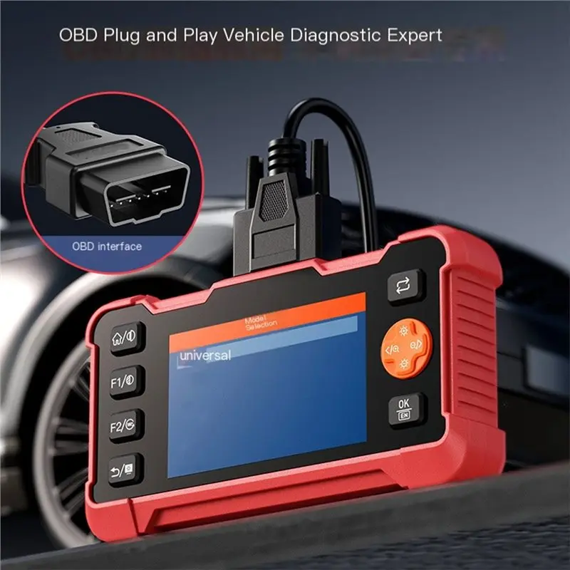 2-in-1 산업용 내시경 자동차 진단 테스터 4.3인치 화면 OBD 진단 도구 차량 코드 리더