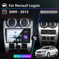 Autoradio Android Auto Play pour Renault Logan 1 Sandero 2009 - 2015 pour Dacia Duster 2010 - 2017 Navigation multimédia stéréo 2