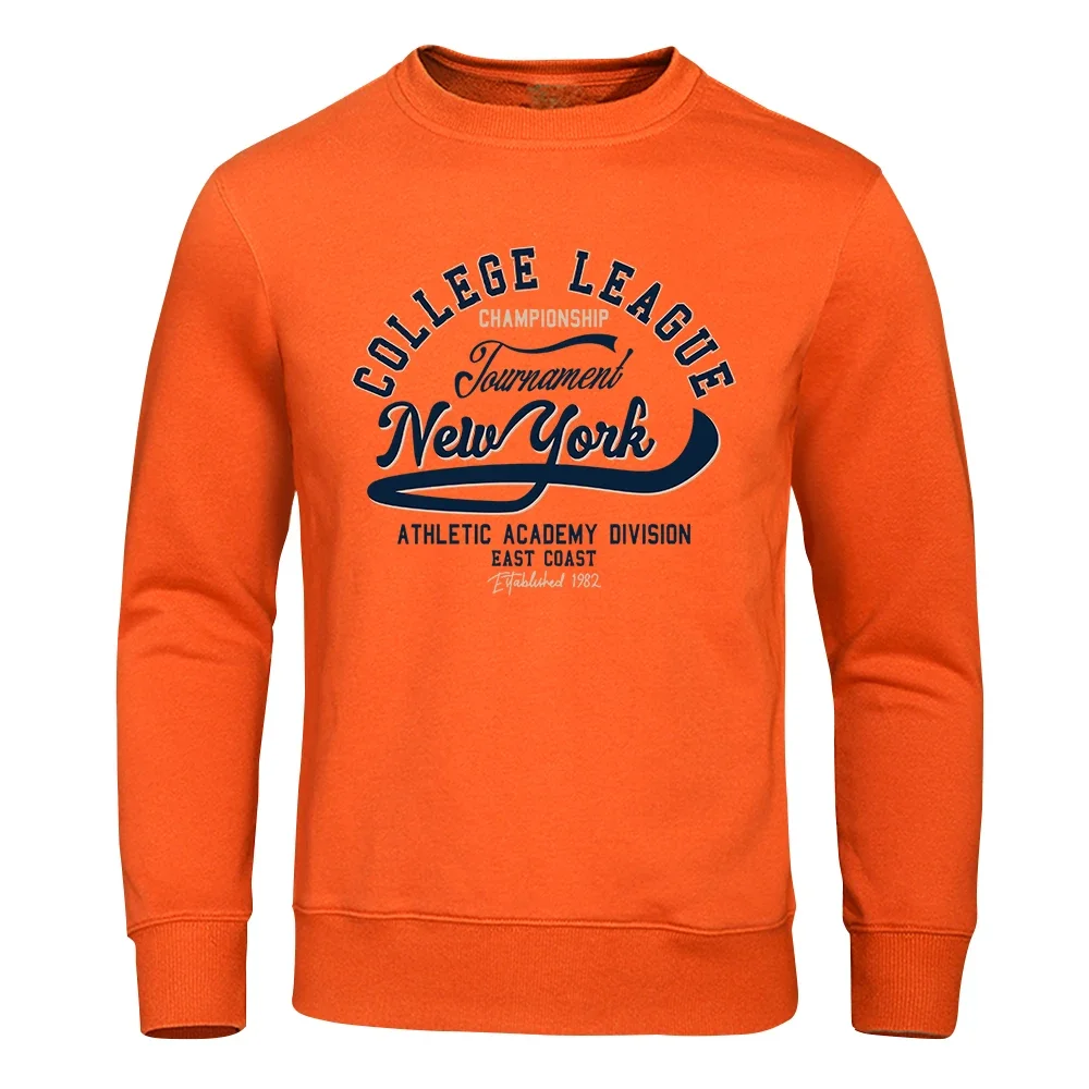 

College League New York Athletic East Coast Sweatshirt Men Novelty Loose Top Harajuku Hoody Clothes Sport Hip Hop Hoodie Men'S