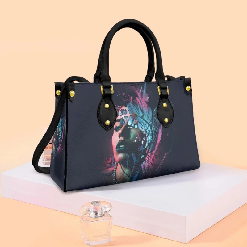 2023 African Women Pattern Branch Design Handbags For Women Fashion Shoulder Shopping Bag Practical Ladies Tote Bags Commuting