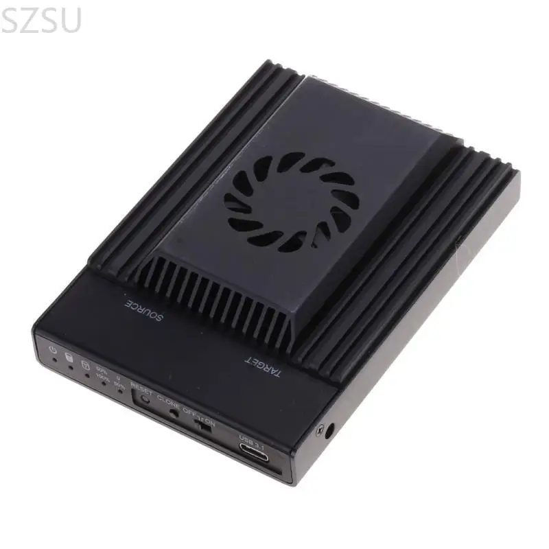 SZSU 10Gbps M.2 NVME SSD 케이스 USB3.2 SSD 박스 인클로저 케이스(냉각 팬 포함)