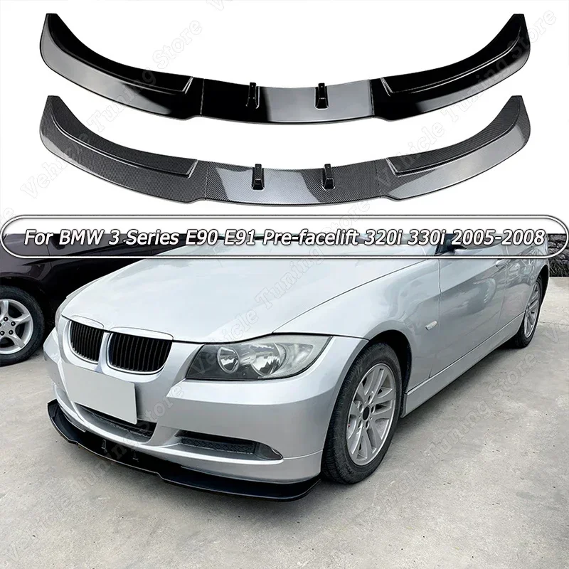 

Car Front Bumpers Lip Spoiler Splitter Protector Body Kits Tuning For BMW 3 Series E90 E91 Pre-facelift 320i 330i 2005-2008 ABS