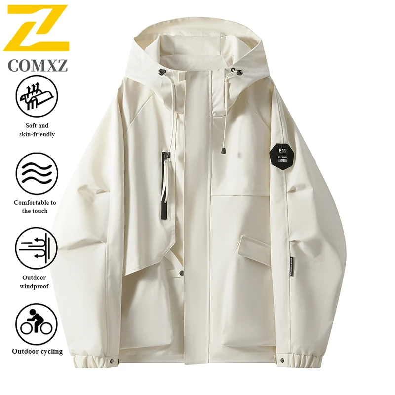 EiAO Jacket Unisex Japanese Outdoor  Waterproof Windproof Workwear Style Mountain Coat for Urban Hiking Camping Daily Wear 2025