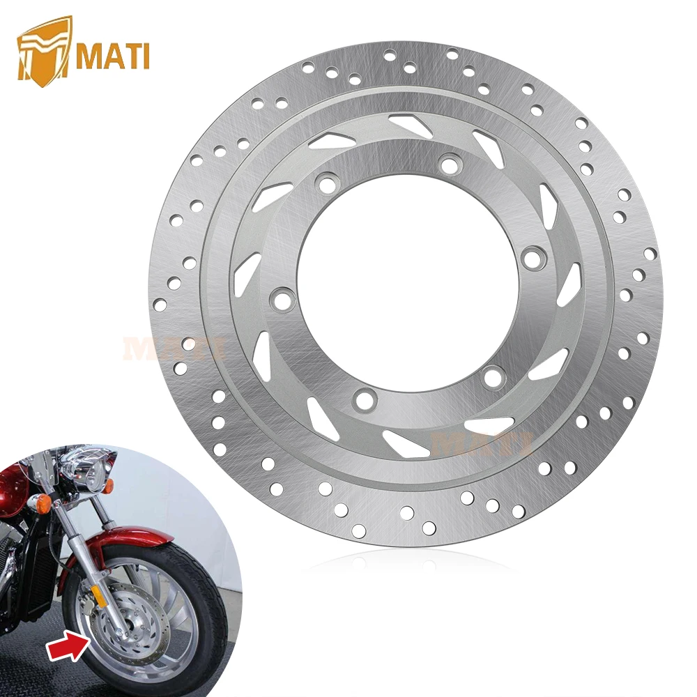 

MATI Fit for 2003-2009 Honda VTX1300 VTX1300C VTX1300R VTX1300S VTX1300T Front Brake Disc Rotor 45251-MEA-671