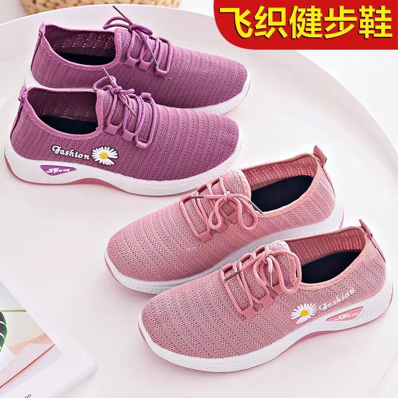 Adult sneakers, women's light running shoes, net shoes, comfortable soft soled sneakers, women's breathable casual single shoes