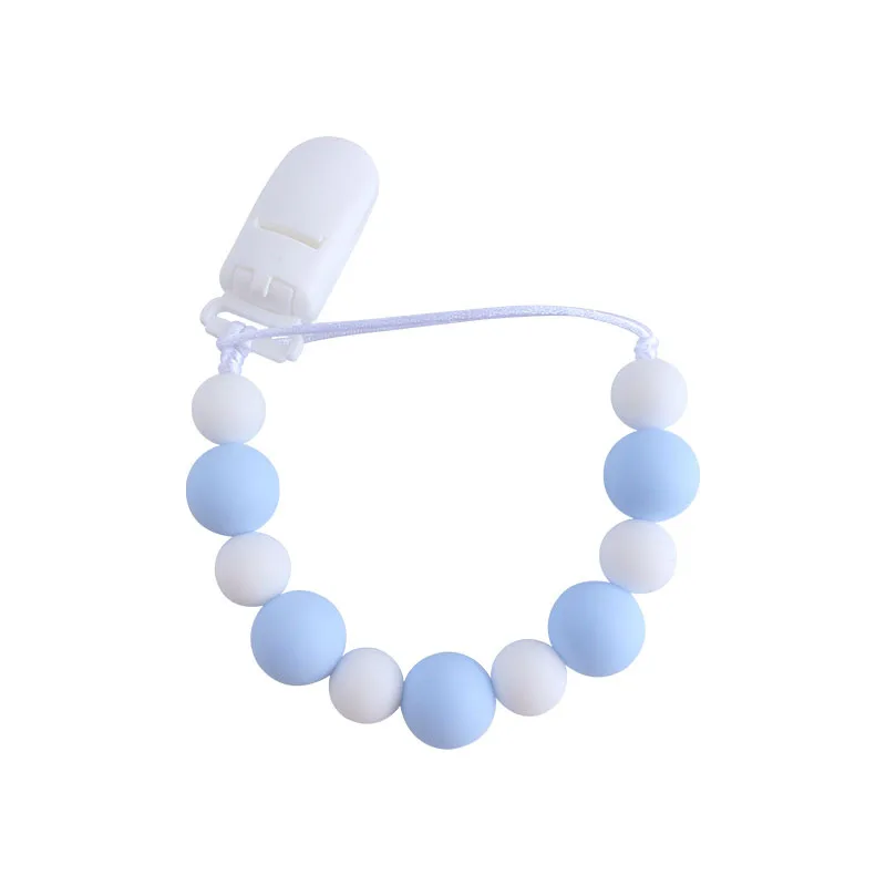 

New Handmade Silicone Baby Pacifier Clip Chain Plastic Nipple Clip Dummy Holder Chain Food Grade Newborn Infant Chew Molar Gift