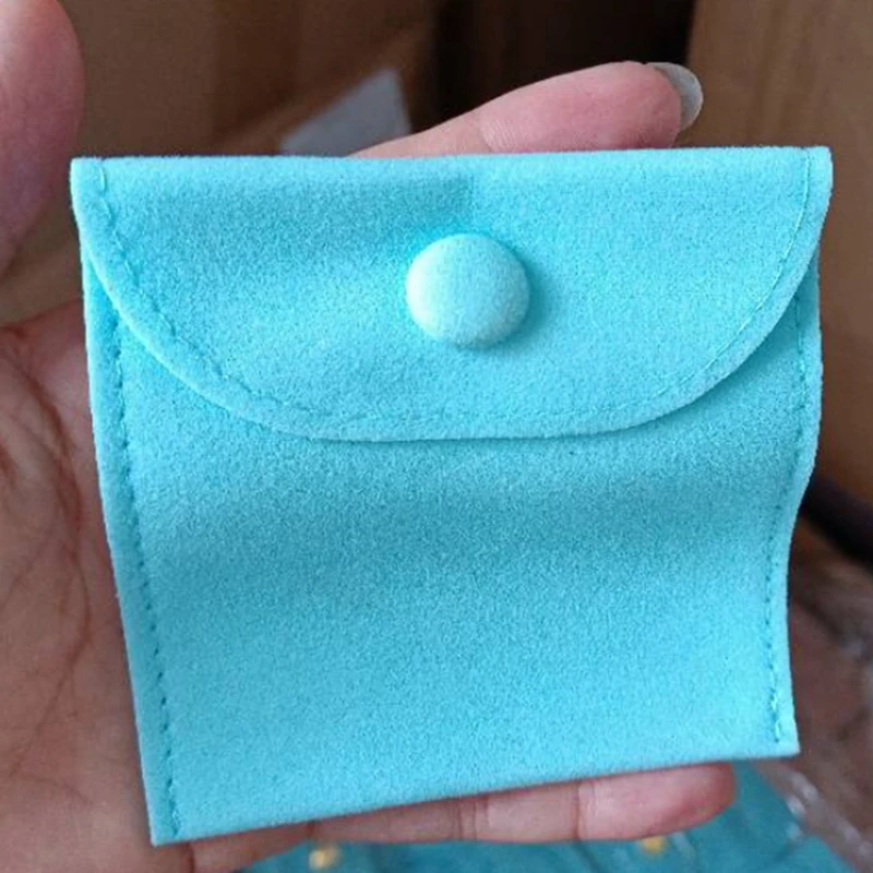 200PCS Custom LOGO 9.5X9.5CM Jewellery Pouch Packaging Bag Soft Velvet Gift Bracelet Necklace Earrings Rings Storeage