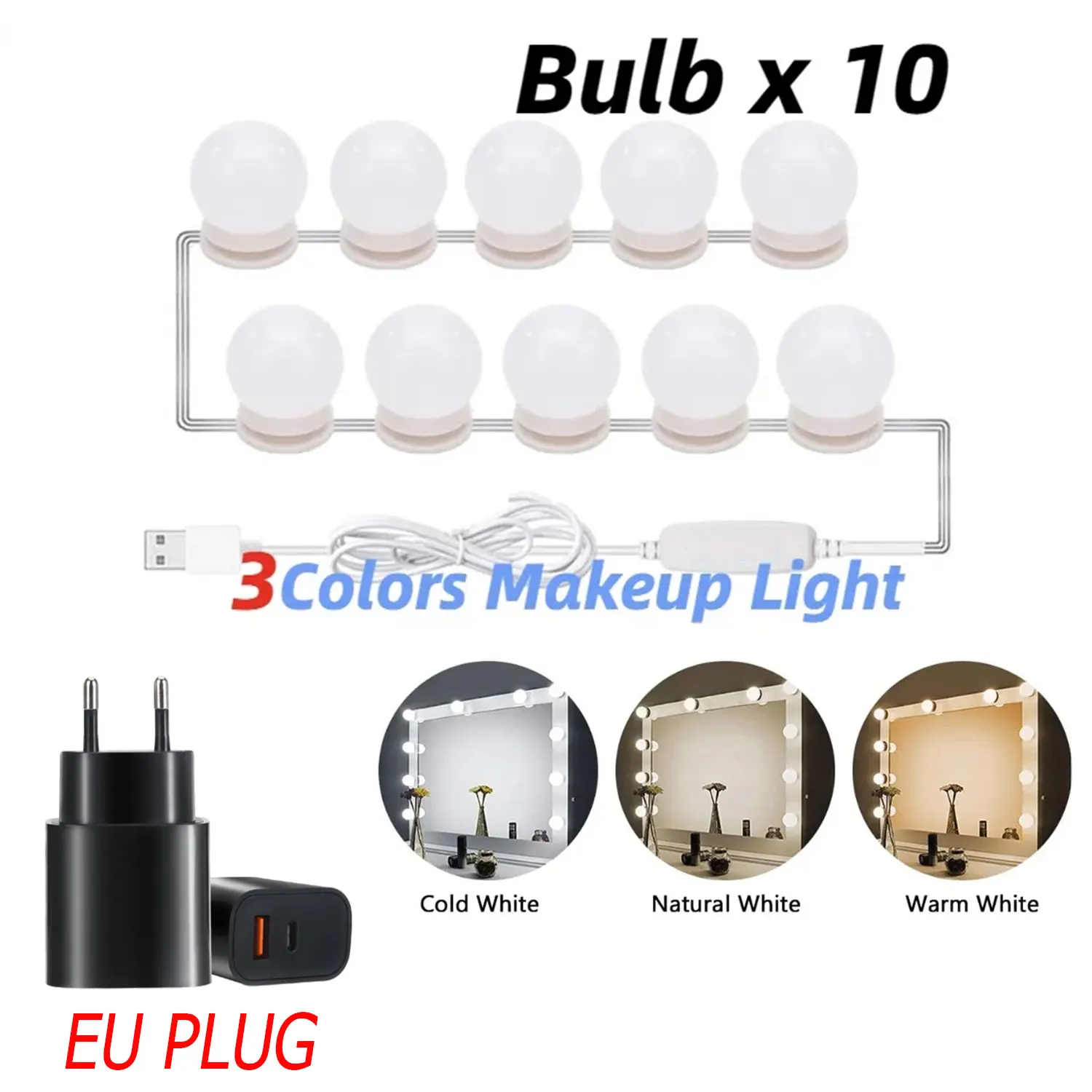 Dimmable LED Makeup Vanity Bulbs for Bathroom or Dressing Table Lighting
