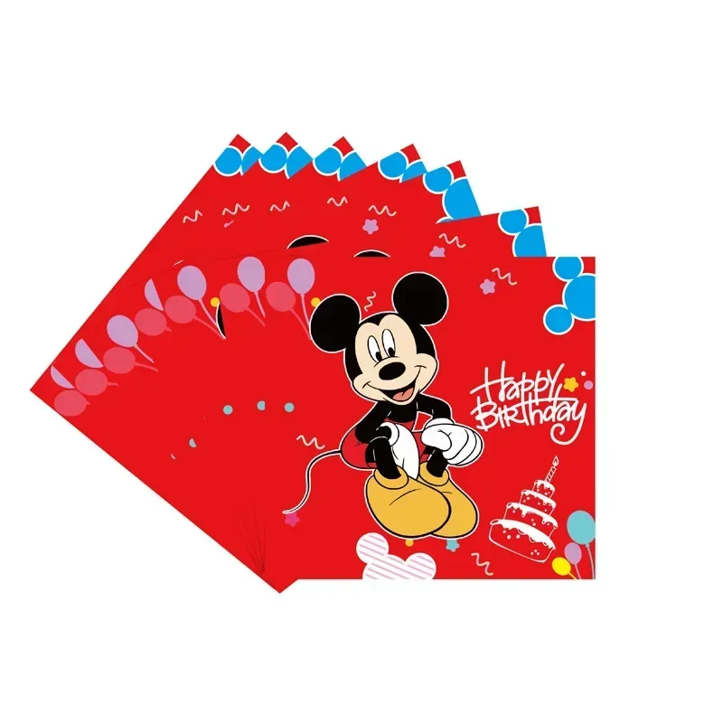 Disposable Tablecloth Disney's Mickey Mouse black and red birthday party paper towel tablecloth large