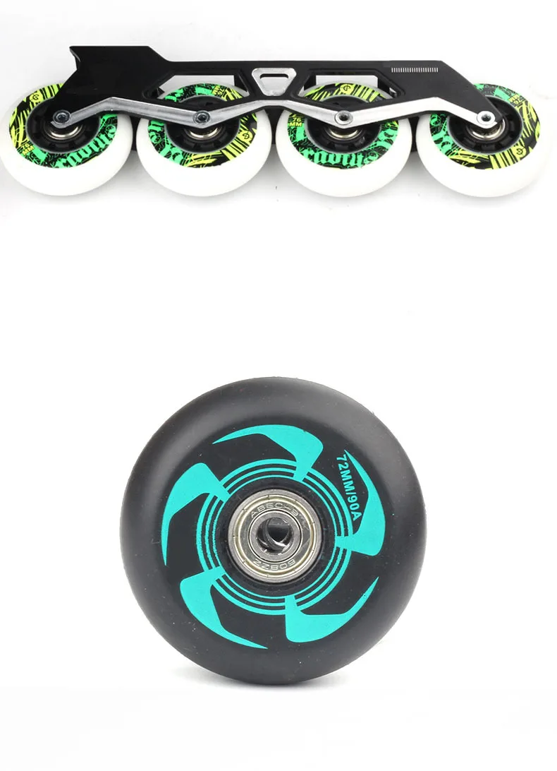 Skating Shoes and Roller Skating Shoes Accessories WearResistant High Elasticity Street Brushing Brake Wheel 90A Full Meat Wheel