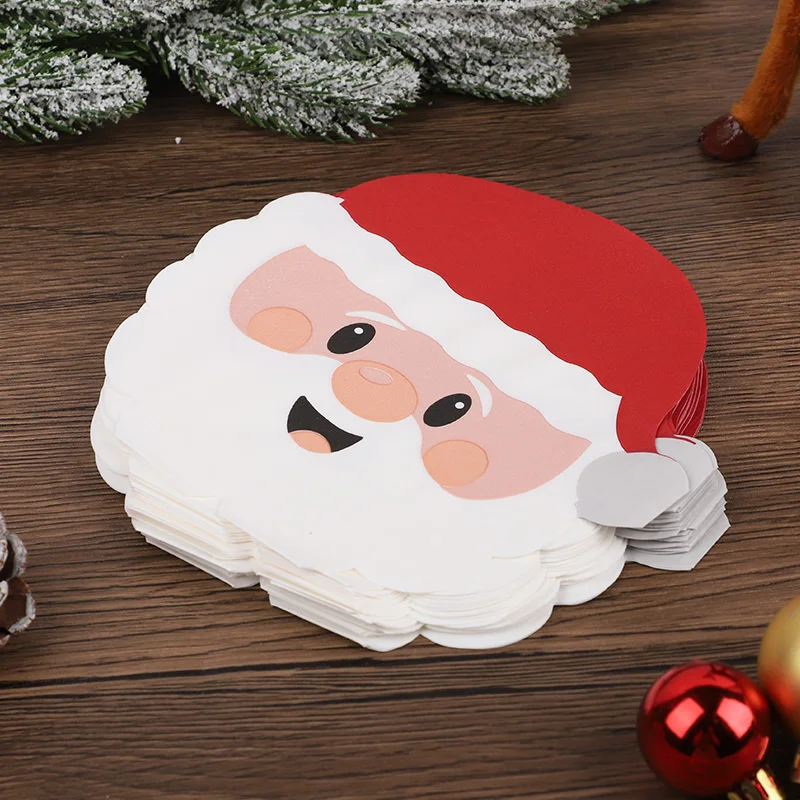 24/48 Stück Weihnachten Einweg-Papierservietten Cartoon Weihnachtsmann Taschentücher 2025 Weihnachten Zuhause Tischdekoration Neujahr Partyzubehör – Detail 5