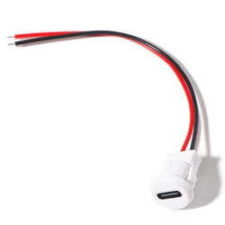Pack of 1 - 10 Waterproof Type - C USB Charging Port with Fast Charging 3A Capability - 10pcs (White)