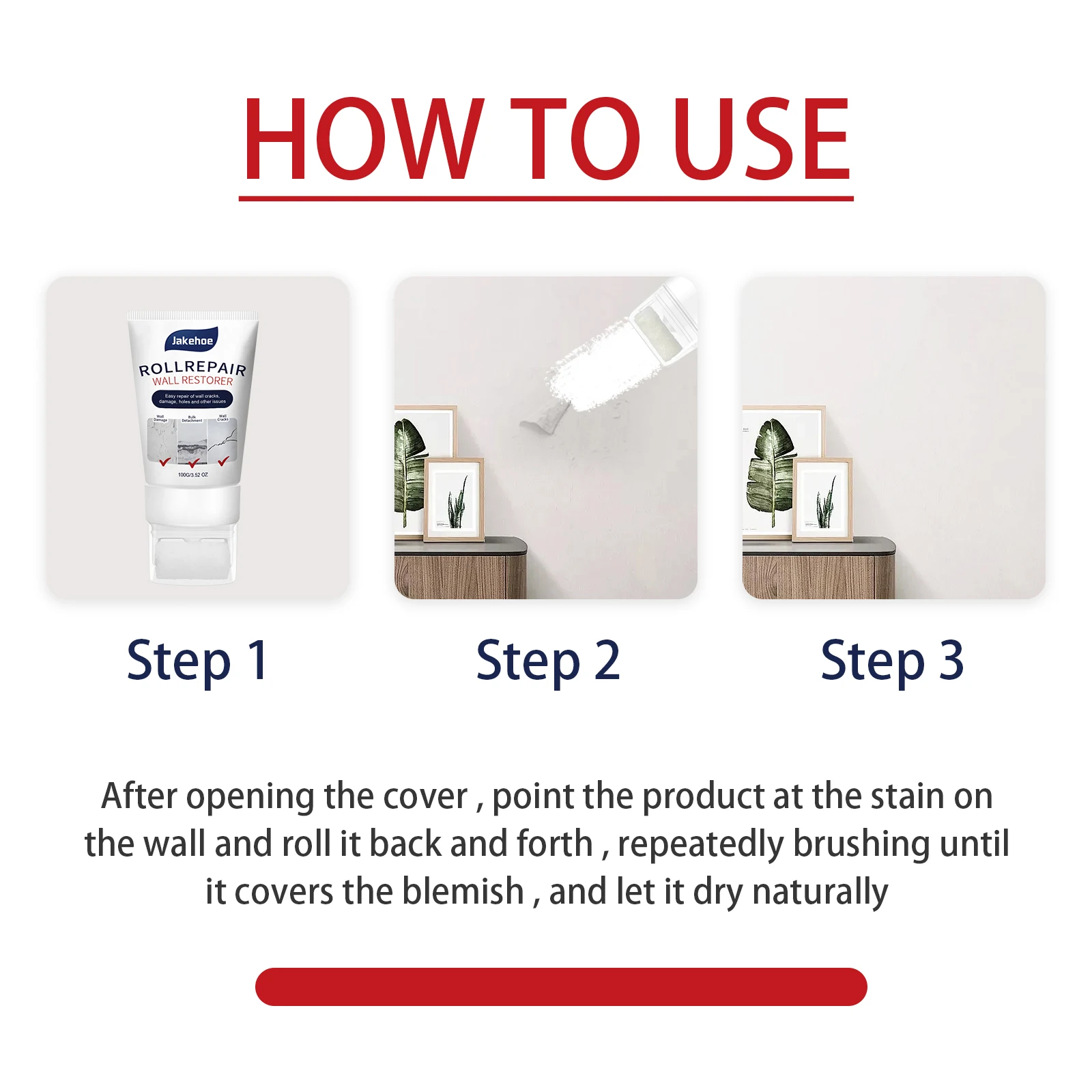 Wall Repair Paint Roller for Graffiti Cover Multi Color