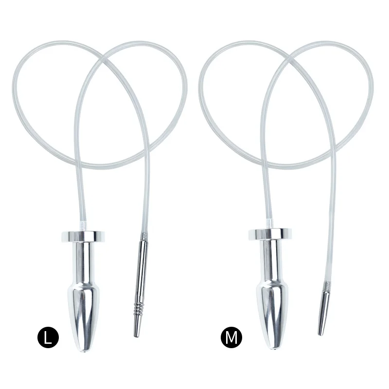 2 In1 Metal Horse Eye Stick Connect Anal Plug Irrigation System Enema Cleaning Internal Circulation Stimulate Masturbator Toy