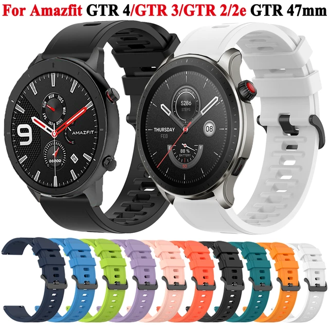 22mm Bracelet Wrist Straps For Huami Amazfit GTR 3 4 Smartwatch Leather  Silicone Watchband For Amazfit GTR 3 Pro/2/2e/47mm/Pace - AliExpress