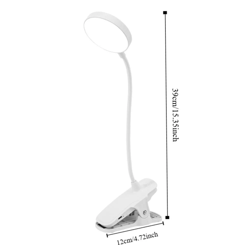 3 Modes LED Clip Lamp Dimming Function Eye Protection USB Rechargeable Lamp Rechargeable Touch Control LED Desk Lamp Study Use