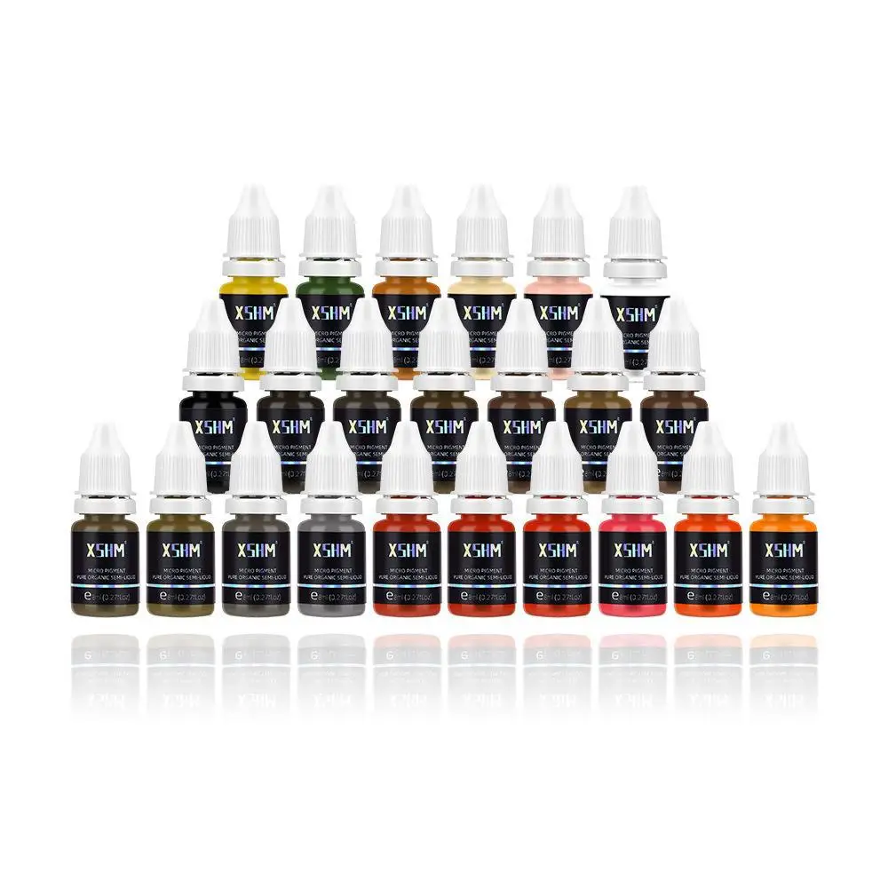 8ML Tattoo Ink Semi Permanent Natural Microblading Plant Pigment Makeup Supplies Tool For Body Art Tattoos Color