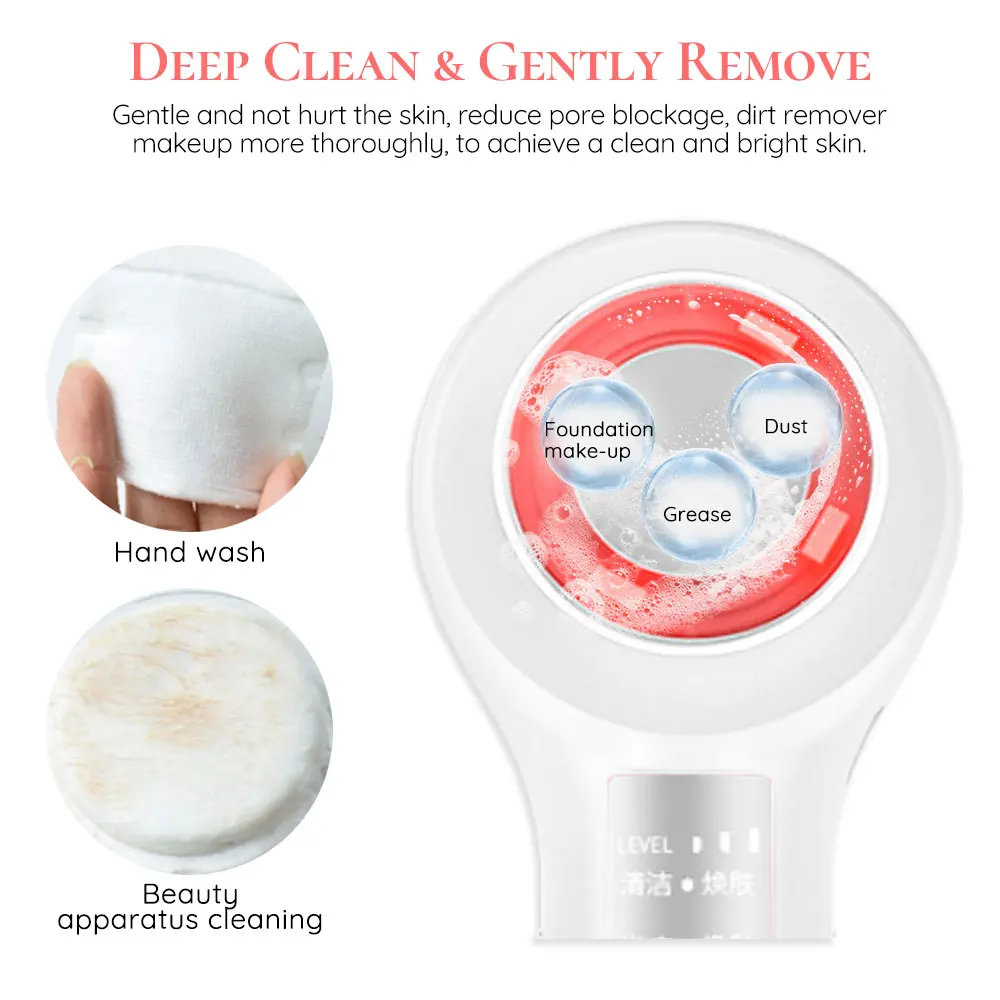 Skin Care Device Facial Beauty LED Photon Rejuvenation Therapy Cleansing Tool Machine Face Eye Skin Lifting Tighten Vibration Massage Device