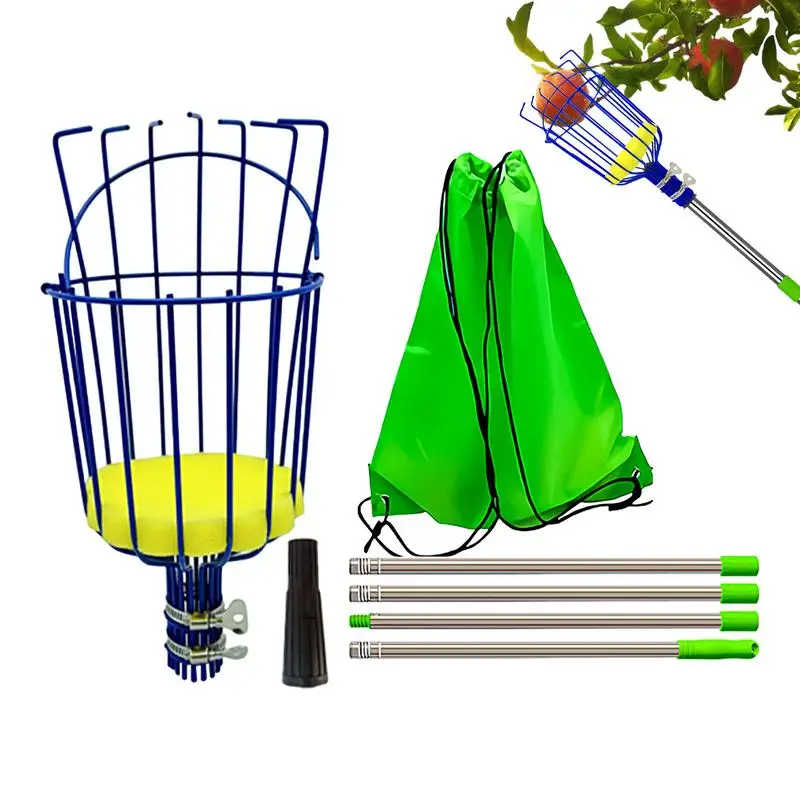 

Fruit Picker Head Without Pole Metal/Plastic Fruit Collector Harvest Picking Apple Citrus Pear Fruits Efficient Garden Hand Tool