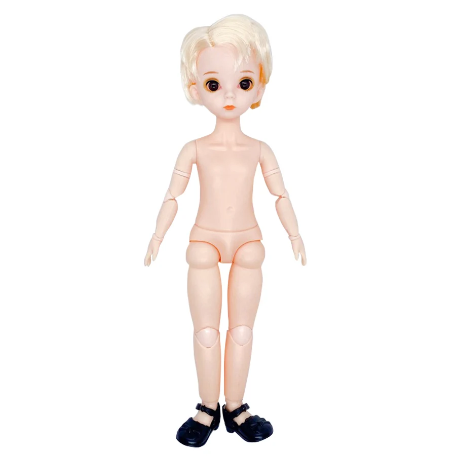 Boys 30cm Dolls With Hair 3D Eyes Shoes 20 Ball Jointed Swivel Naked 12 Inch DIY Collocation 1/6 BJD Doll for Kids Toys - 2