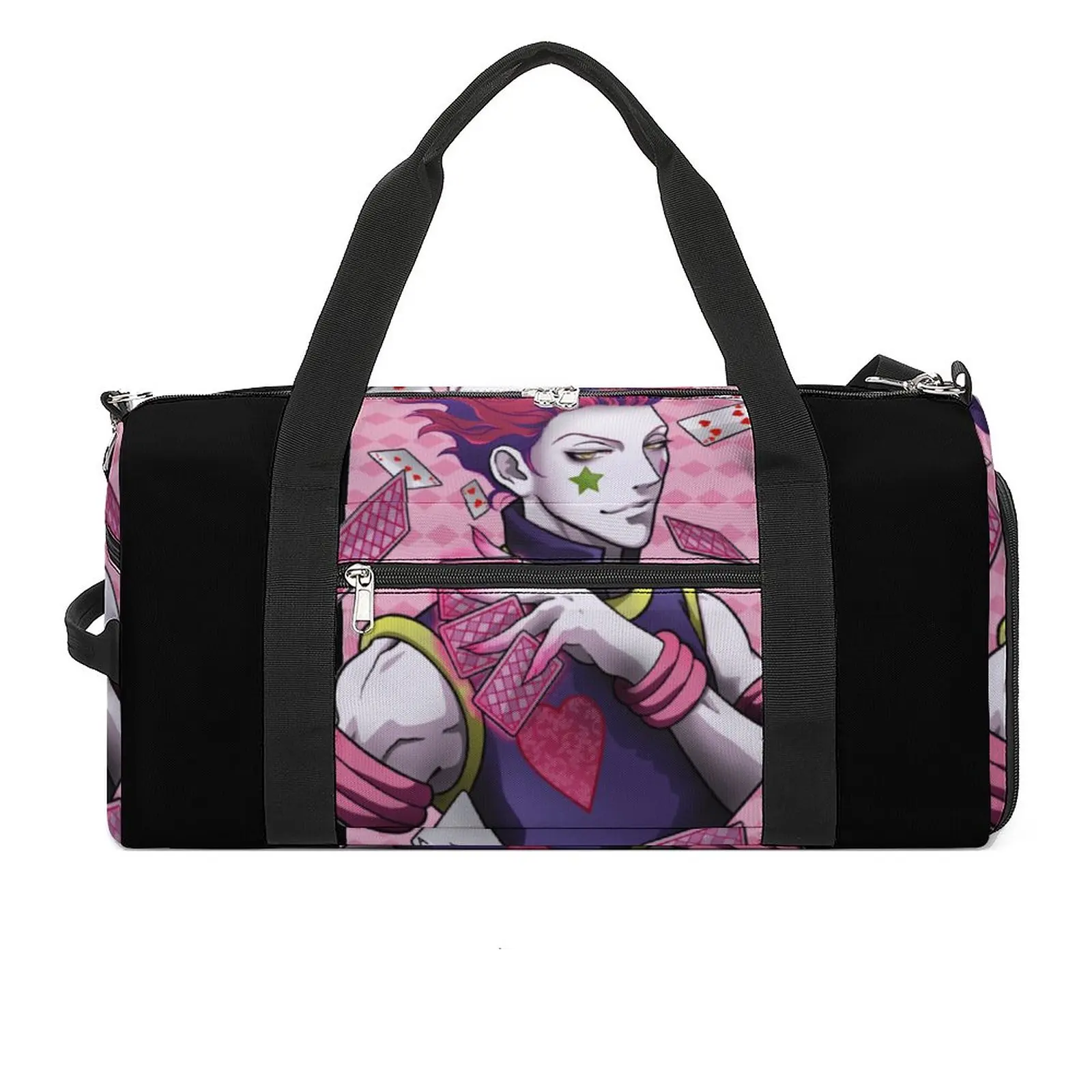 

Hunter X Hunter Hisoka Sports Bags Funny Cartoon Travel Training Gym Bag Large Cute Handbags Men's Design Waterproof Fitness Bag