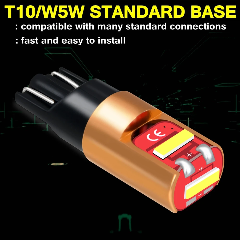  Ʈ CSP LED  ڵ  , ڵ  ̵   ,  ο ũŻ , T10 W5W, 1000Lm, 2 