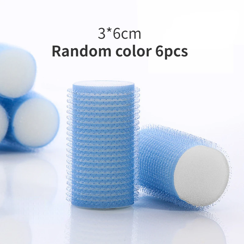 1/6Pc/set No Heat Self-adhesive Hair Curler Hair Roller Set Self Grip Heatless Curling Hairdressing Styling Tool Multi Sizes New